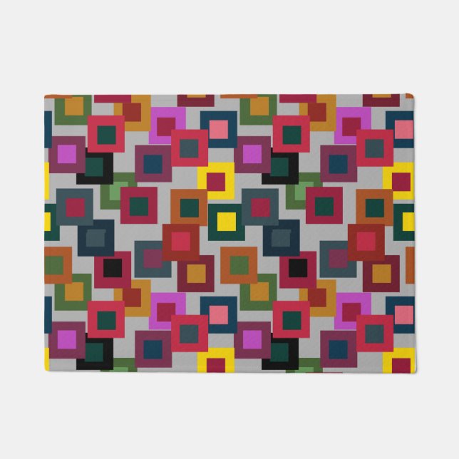 Donkere vierkantjes op licht deurmat (Voorkant)