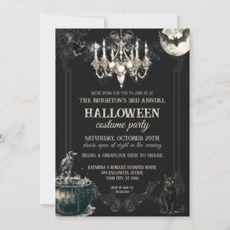 Donkere Vintage Gotische Schedel Halloween Feest G Kaart