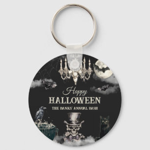 Donkere Vintage Gotische Schedel Jaarlijkse Hallow Sleutelhanger