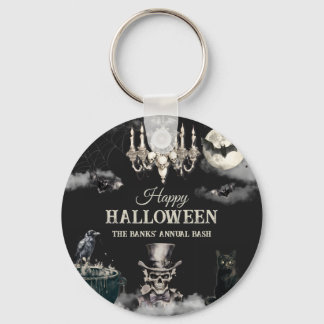 Donkere Vintage Gotische Schedel Jaarlijkse Hallow Sleutelhanger
