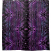 Donkere Violet Paarse Abstracte doether getexturee Douchegordijn (Voorkant)