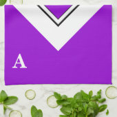 Donkere Violet Top Letterzijde Theedoek (Gevouwen)