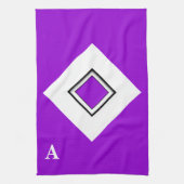 Donkere Violet Top Letterzijde Theedoek (Verticaal)