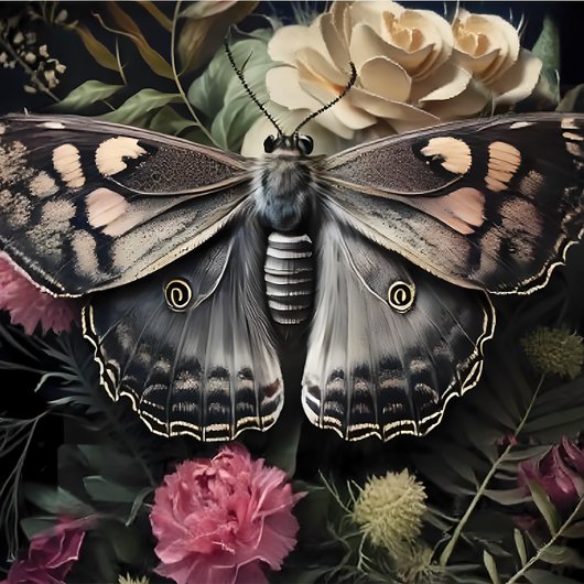 Donkere vleugels bloeien tissuepapier