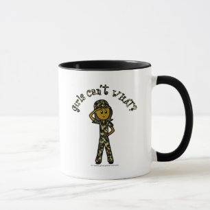 Donkere Vrouw Army Girl Mok