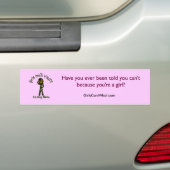 Donkere Vrouw veteraan Bumpersticker (Op auto)
