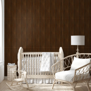 Donkere walnoot Brown Bamboo Wood Grain: Behang