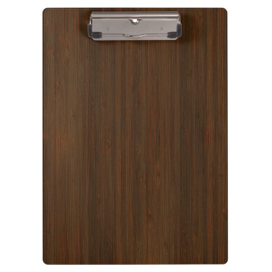 Donkere walnoot Brown Bamboo Wood Grain: Klembord (Voorkant)