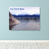 Donkere waterorca canvas afdruk (Insitu (Houten vloer))