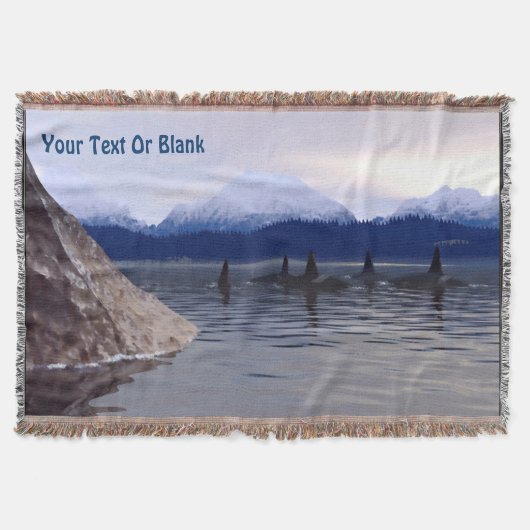 Donkere waterorca deken (Voorkant)