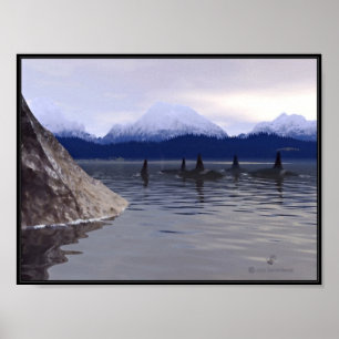 Donkere waterorca poster