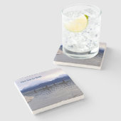 Donkere waterorca stenen onderzetter (Zijkant)