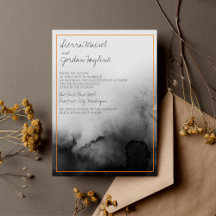 Donkere Waterverf Black Halloween Oranje bruiloft