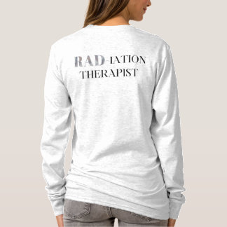 Donkere Waterverf "RAD-iation Therapist" lang slee T-shirt