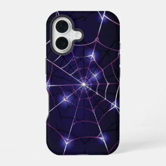 Donkere Web & Zilveren Spin iPhone 16 Hoesje
