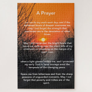 donkere weg naar een heldere oranje zonsondergang legpuzzel