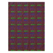 Donkere wijn gekleurde kunst geïnspireerd tafelkleed (Voorkant)