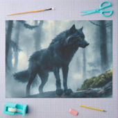 Donkere wolf tissuepapier (Craft)