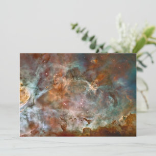 Donkere wolken van Carina Nebula Hubble Space Feestdagenkaart