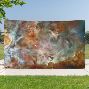 Donkere wolken van de Carina-nevel Hubble-ruimtete Spandoek