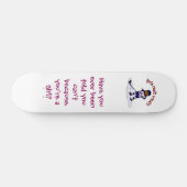Donkere Womens Hockey Player Skateboard (Horizontaal)
