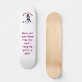 Donkere Womens Hockey Player Skateboard (Voorkant)