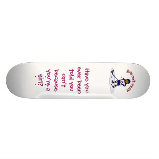 Donkere Womens Hockey Player Skateboard