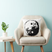 Donkere yin yang religieus symbool kussen (Stoel)