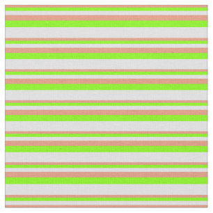 Donkere zalm, Chartreuse en lavender Lines Stof
