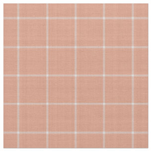 Donkere Zalm Vensterruit Gingham Plaid Stof