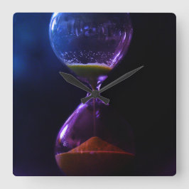 DONKERE ZANDLOPER VIERKANTE KLOK