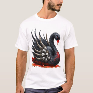 Donkere Zwaan van Botten – Gotische Elegantie T-shirt