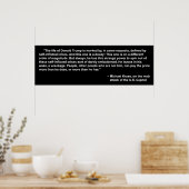 'Donkeremboldened'-Poster Poster (Keuken)