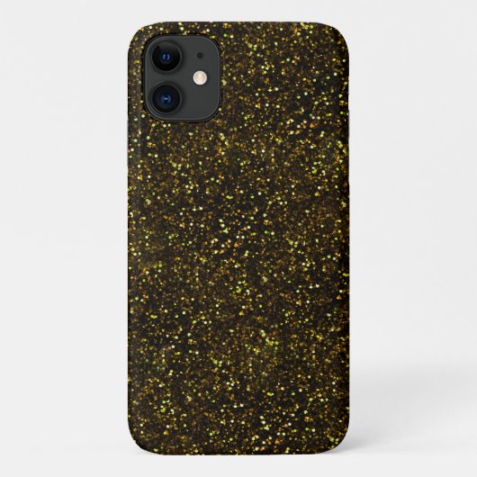 Donkergele glitter Case-Mate iPhone case (Achterkant)