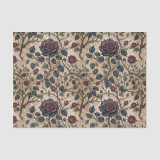 Donkergotisch Roos ontkoppelingspatroon Tissuepapier