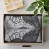 Donkergotische vlinderdecoupage tissuepapier (Geschenk)