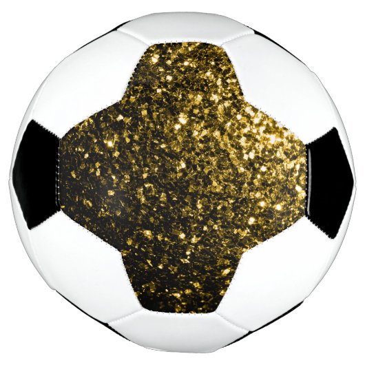 Donkergouden faux glitter sprankelt bling voetbal (Gedraaid)