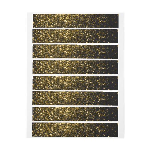 Donkergoudgele nevel adreslabel wikkel (Vel)