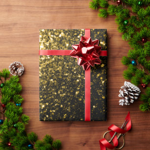 Donkergoudgele nevel cadeaupapier
