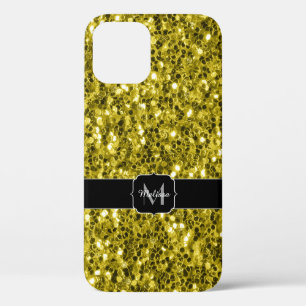 Donkergoudgele nevel iPhone 12 hoesje