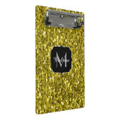 Donkergoudgele nevel mini klembord (Schuin)