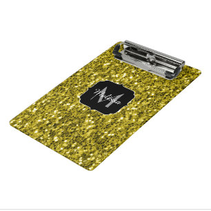 Donkergoudgele nevel mini klembord