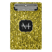 Donkergoudgele nevel mini klembord (Voorkant)