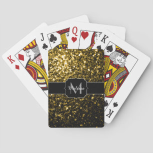 Donkergoudgele nevel pokerkaarten