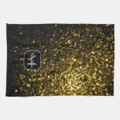 Donkergoudgele nevel theedoek (Horizontaal)