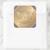 Donkergoudhoning Etiket gepelde honingdruppel en b (Tas)