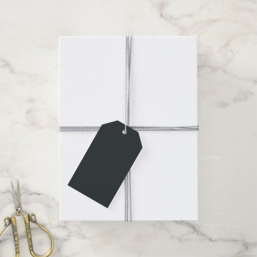 Donkergrijs Azure Cadeaulabel (Met Touw)