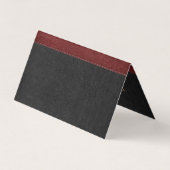 Donkergrijs en rode zwarte leder-bedrijfsauto met visitekaartjes (Achterkant)