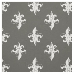 Donkergrijs en wit flesje De Lis Pattern Stof
