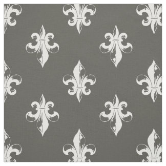 Donkergrijs en wit flesje De Lis Pattern Stof